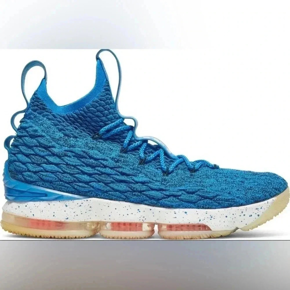 Nike Lebron XV 15 Hardwood Classics Blue  Sneakers - Picture 1 of 9